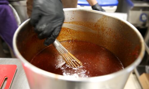 sauce making